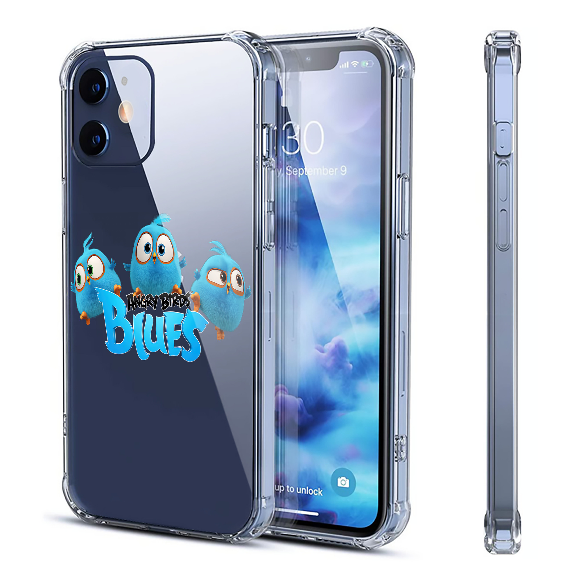 （画像用） Angry Birds アングリーバード 【iPhone 12シリーズ対応】透明スマホケース（クリアソフトケース）